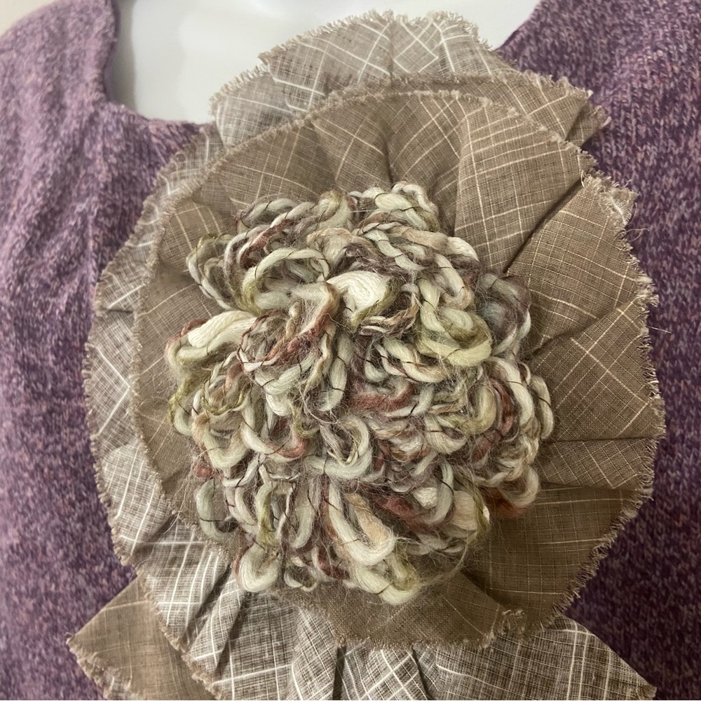 Anthropologie Moth Adler Applique Corsage Flower Crop Vest Shrug Wrap - Picture 6 of 11